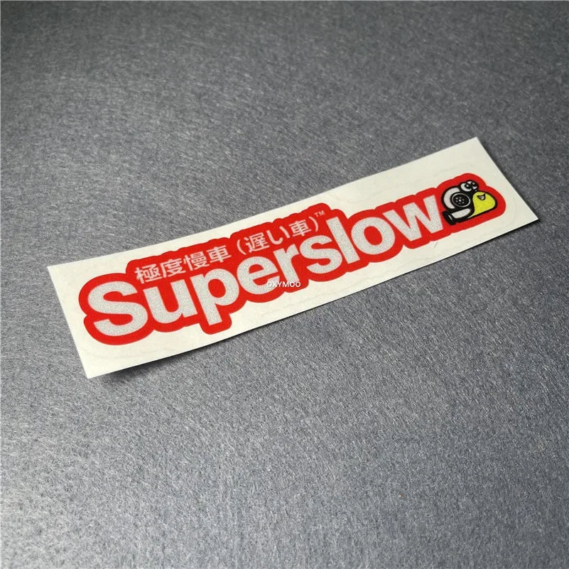 Japanese Superslow Snail Motorcycle Sticker Car Styling Vinyl Window Auto Decoration Applique Truck Tail Decal